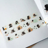 Washi tape Mocha - Daily Meowments - 2 - Moonaries illo - Tidformera