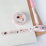 Washi tape Mocha - I'm A Social Vegan, I Avoid Meet - 3 - Moonaries illo - Tidformera