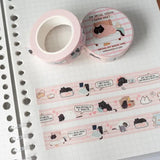 Washi tape Mocha - I'm A Social Vegan, I Avoid Meet - 1 - Moonaries illo - Tidformera