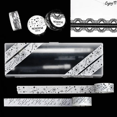Washi tape Monotone - Starry sky - 3 - BGM - Tidformera