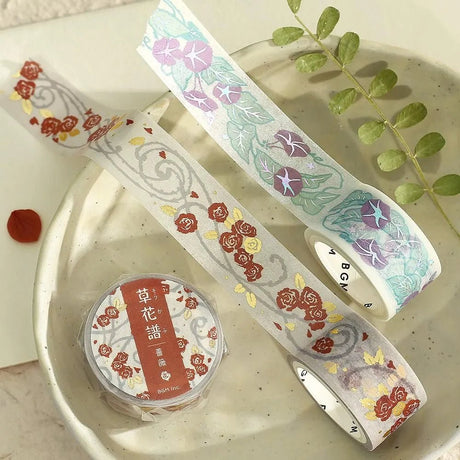 Washi Tape Morning Glory - 4 - BGM - Tidformera