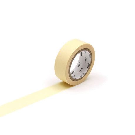 Washi Tape Pastel - Sunflower från MT masking tape - Utrullad pastellgul washi tape - Tidformera