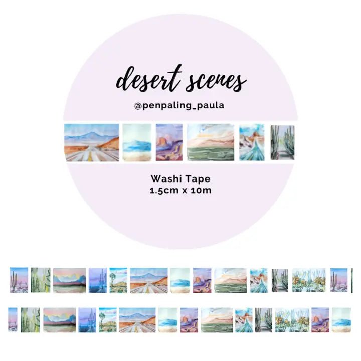 Washi tape Penpaling Paula - 15 mm - Desert Scenes - 1 - Penpaling Paula - Tidformera