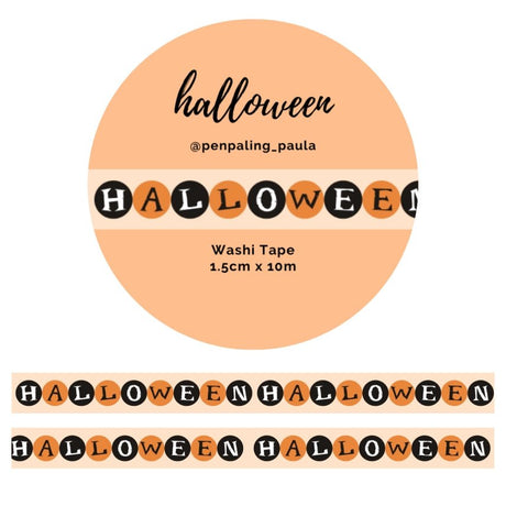 Washi tape - Penpaling Paula 15 mm - Halloween - 1 - Penpaling Paula - Tidformera