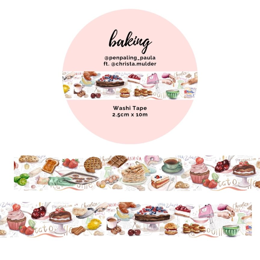 Washi tape - Penpaling Paula - Baking 25 mm - 1 - Penpaling Paula - Tidformera