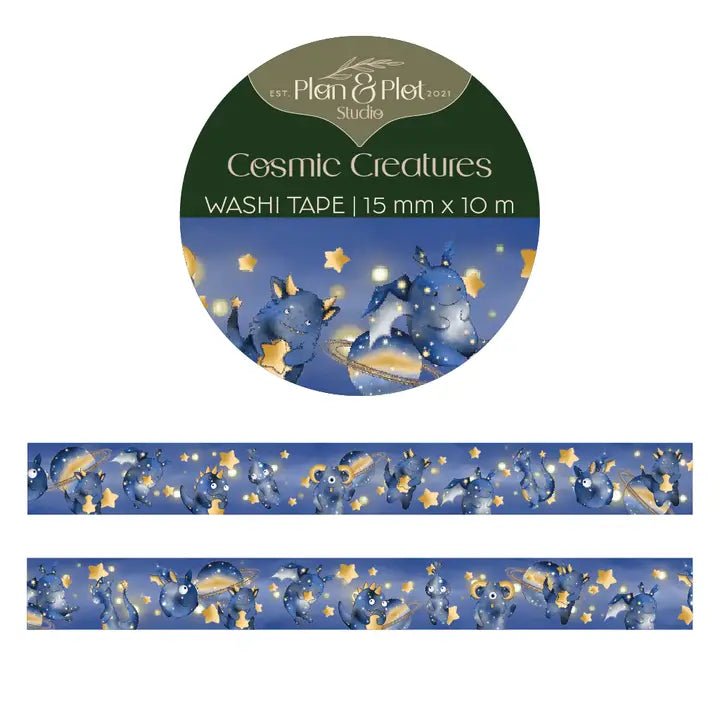 Washi tape Plan & Plot - 15 mm - Cosmic Creatures - 1 - Plan & Plot Studio - Tidformera