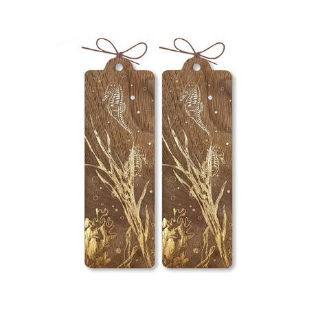 Wooden bookmark - The seahorses - 3 - Cozywood - Tidformera