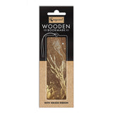 Bokmärke i trä med sjöhäst och sjögräs som motiv i guld. Wooden bookmark - The seahorses från Cozywood - Tidformera