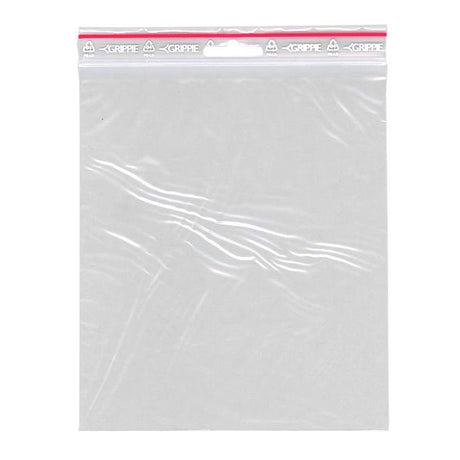 Zip - påse 150 x 180 mm - 100-pack från Grippie. En transparent plastpåser - Tidformera